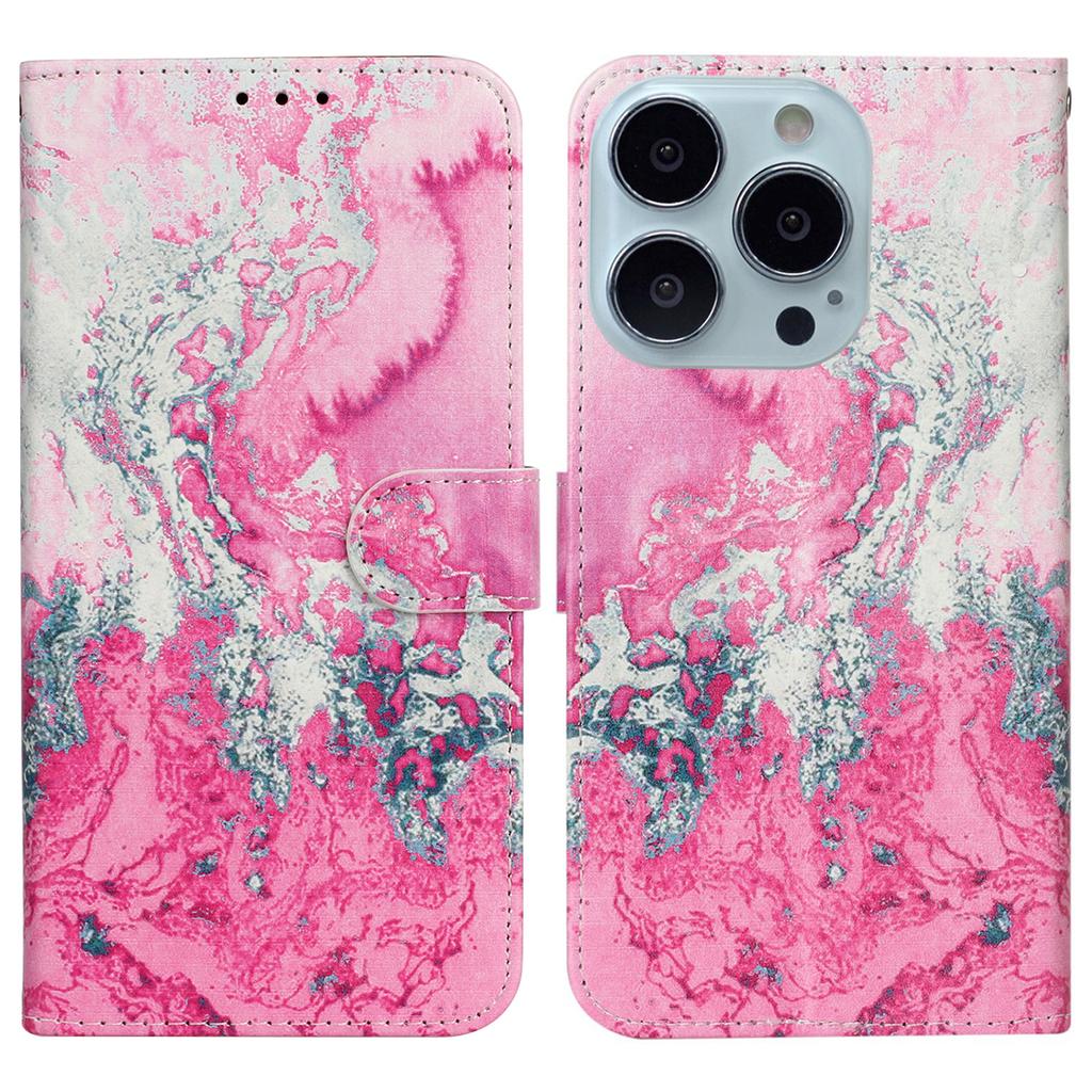 For iPhone 16 Pro Max Case Leather Pattern Design Flip Wallet Phone Cover