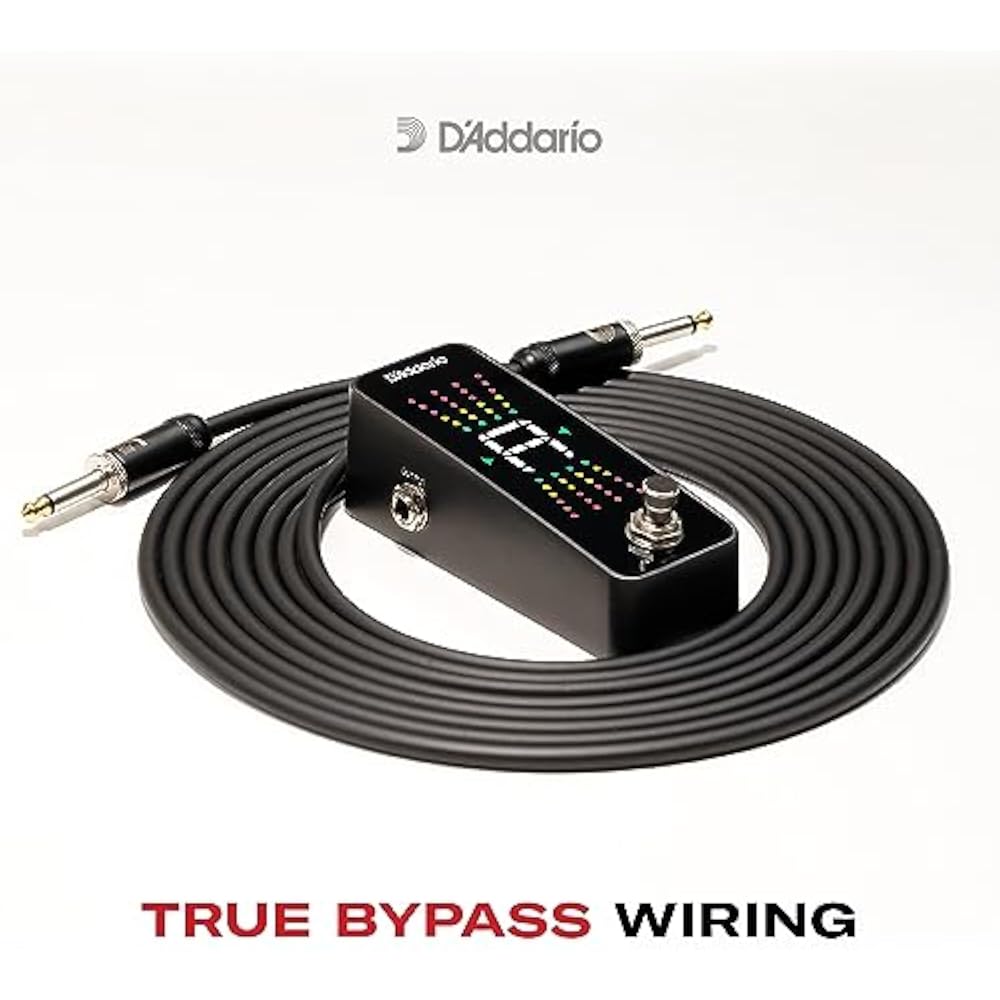 D'Addario Daddario Pedal Tuner Chromatic Type Chromatic Pedal Tuner Plus Buffered Bypass/True Byp...