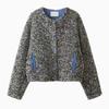 Cypress House Women's Round Neck Contrast Down Jacket
