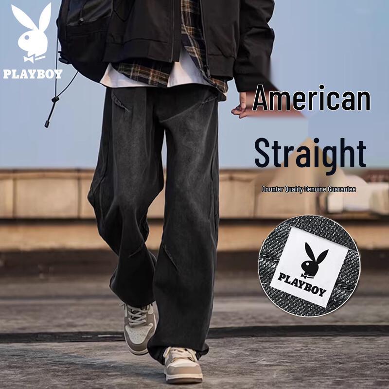 Playboy Men s Loose Straight-Leg Jeans M