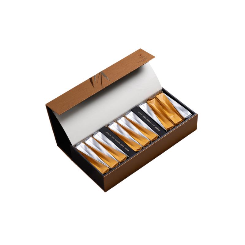 Custom Wuyi Rock Tea Gift Set: 18 Sachets, 2 Handmade Cans, Logo Souvenir, High-End Empty Gift Box