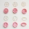 6x Clay Earrings Moulds Basketball Earring Cutting Molds Jewelry Making Molds Clay Earrings Cutter