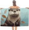 Blue Shark Beach Towel,Oversized Pool Towels for Adults, Soft Plush Lightweight Travel Towel, Absorbent Beach Blanket for Pool