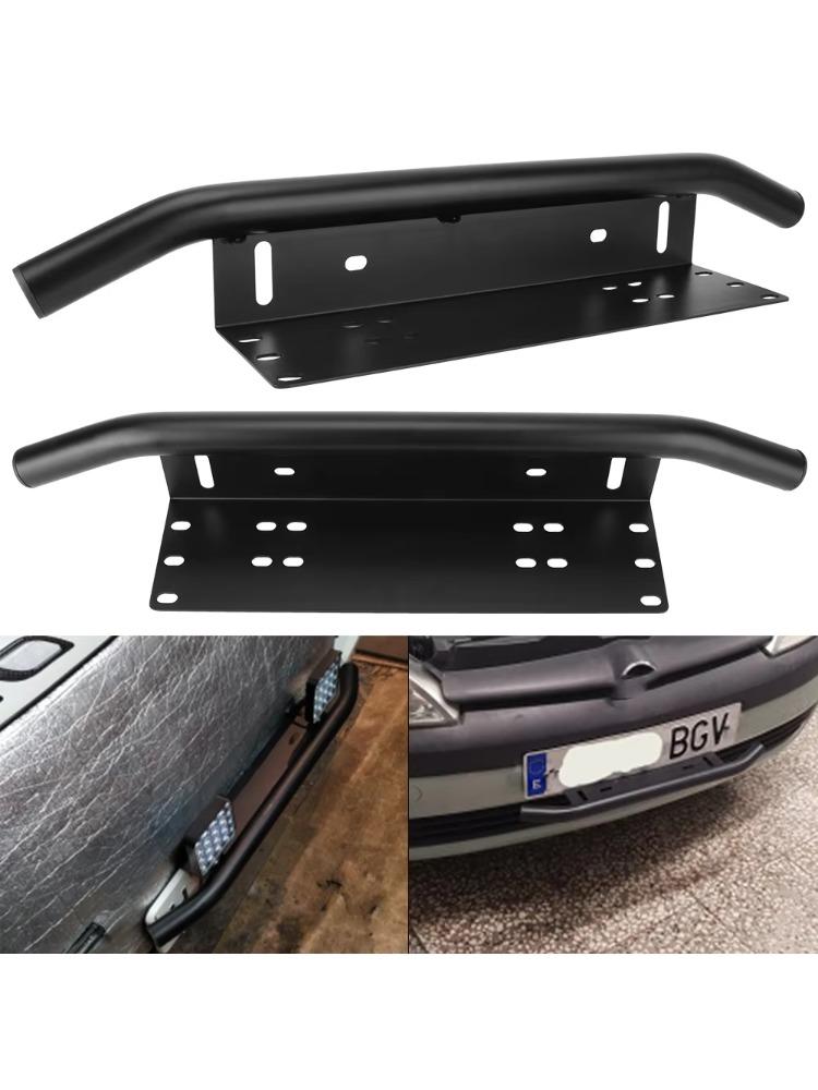 

Front bumper license plate SUV light base off-road LED light bar frame bracket universal aluminum wooden light bracket 1pcs