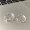 LOVE Adjustable Open Ring - Korean Style, Fashionable & Trendy Women's Stacking Ring