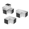 Stainless Steel Four-Way Square Tube Connector (20/25/30mm)