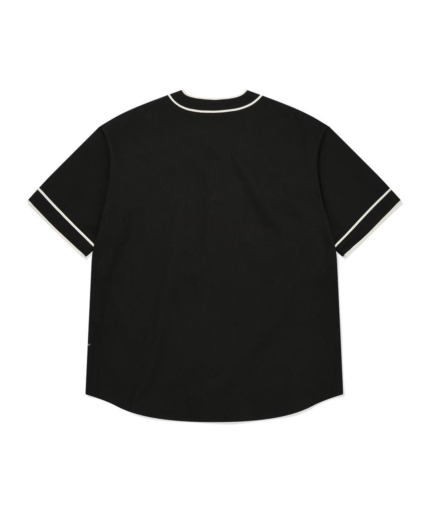 COVERNAT Arch Logo Baseball Half Shirt Black