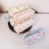 Cotton Pencil Case Portable Stationery Pouch Zipper Design Pen Bag  Back To School Gift