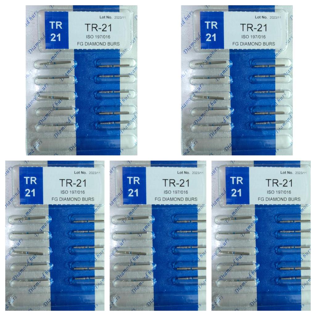 50pcs Dental High Speed Burs High Speed Handpiece Turbine Diamond Burs Diamond Polishing Tooth Preparation Dentist Material