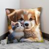 Dog Cat Pillowcase For Sofa, Bedroom, Living Room, Office, Car, Bed And Chair Decor