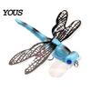 Bionic Dragonfly Lures 5Pcs 7.5cm/6.2g Fishing Lure with Hooks, Topwater Floating Hooks Bait, Realistic Insect for Bass Trout Set