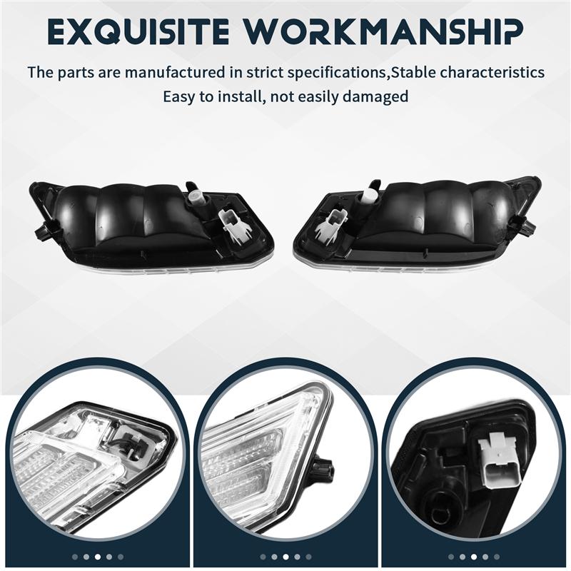 A28G-For Volvo XC60 2009-2013 Car Front Side Fender Corner Light Daytime Running Lamp Turn Signal Lamp Fog Light