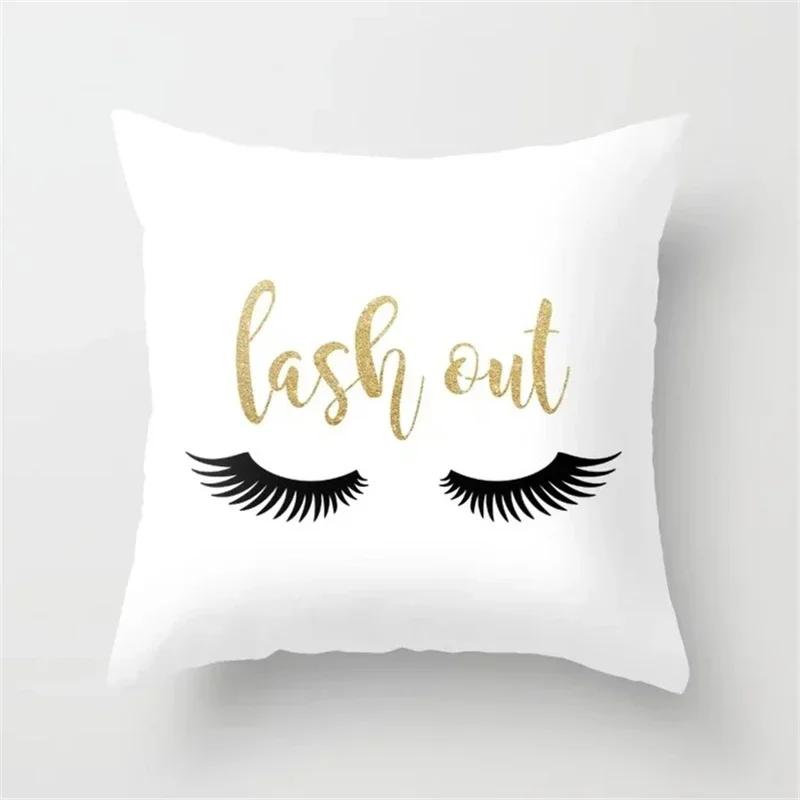 Black and White Cushion Cover Geometric Polyester Throw Pillow Covers Decorative 45x45cm Couch Pillows Fashion Nordic Pillowcase