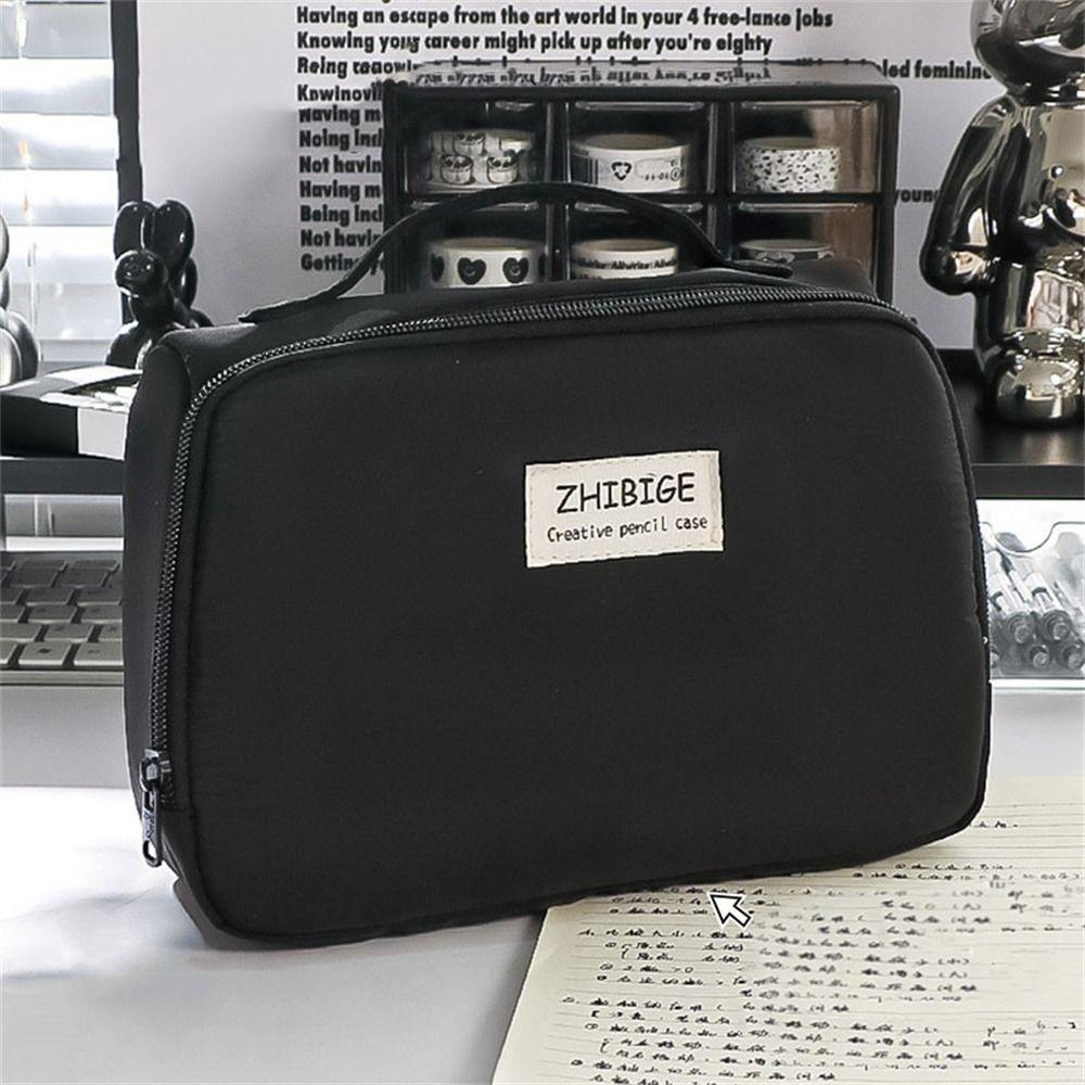 Large Capacity Pencil Case 90° Opening Storage Box Stationery Storage Bag 9-Layer Multifunctional Big Pen Bag School Supplies