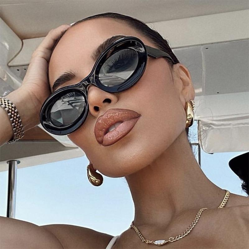 Vintage Oval Small Frame Sunglasses for Women Men Luxury  Designer Sun Glasses Steampunk Popular Sunglasses gafas de sol