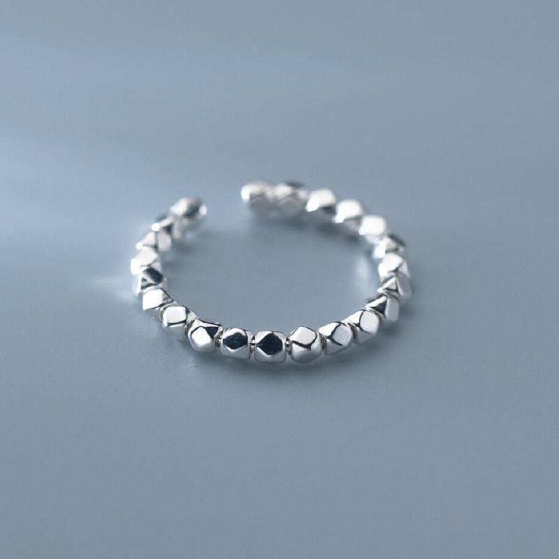 925 Sterling Silver Geometry Bead Engagement Woman Rings Wedding Ring Party High Quality Jewelry Ladies Accessories Jewellery