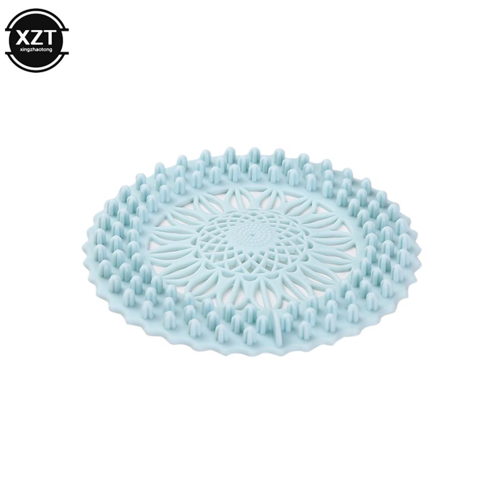

Sink Anti-blocking Floor Drain Cover Shower Drain Strainers Bathtub Stopper Silicone Sink Cover Hair Catchers Bathroom Filter небо синє кольору