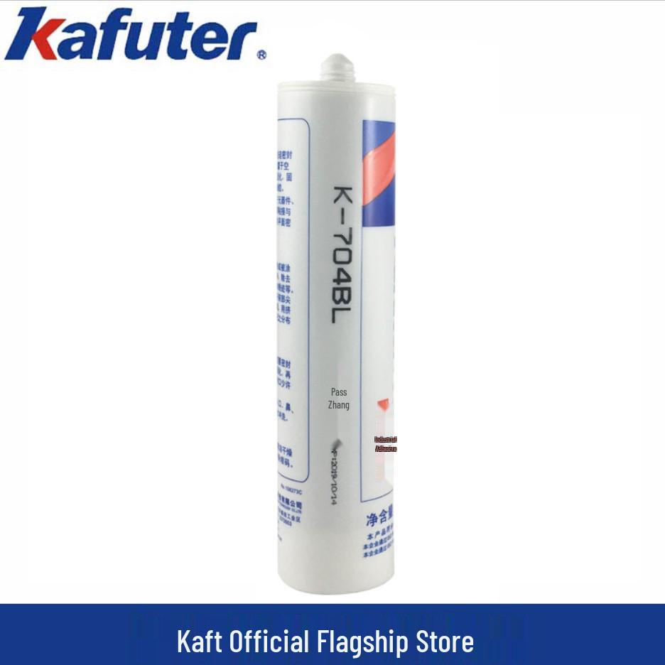 Kafut 704 Weiß/Schwarz Silikondichtstoffkleber, Pastenartig, Fließfähig, 300ml Tube