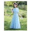 Girls Floral Print Princess Long Dress Kids Summer Casual Beach Dress