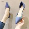 Pointed high heels women's stiletto spring new single shoes fashion satin hollow sandals