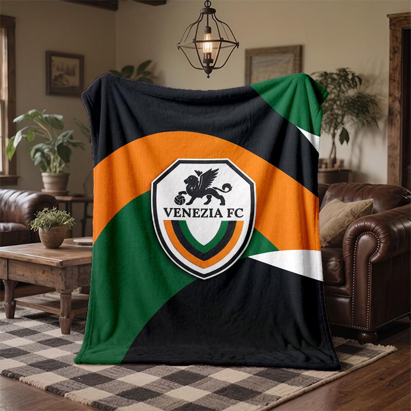 Venezia FC Football Print Flannel Blanket Soft Warm Sofa Bed Throw Blanket For Home Office Bedroom