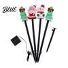 Outdoor Seasonal Atmosphere Lights Christmas Solar Stake Lights Santa Snowman Tree Figurine Lawn Powered Yard Gifts Waterproof Warm LED for