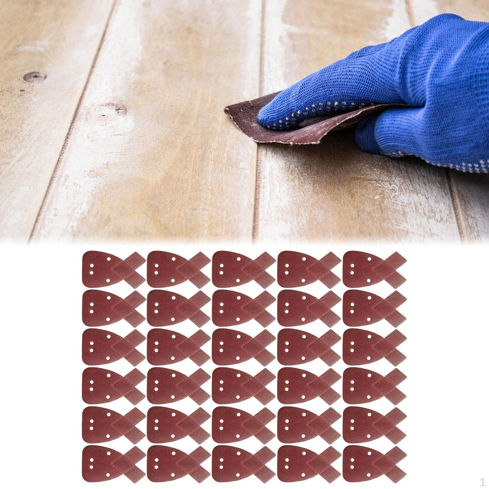 

30 шт. насадок для шлифования мышей, совместимых с шлифовальными машинами с треугольными дисками 120 Grits