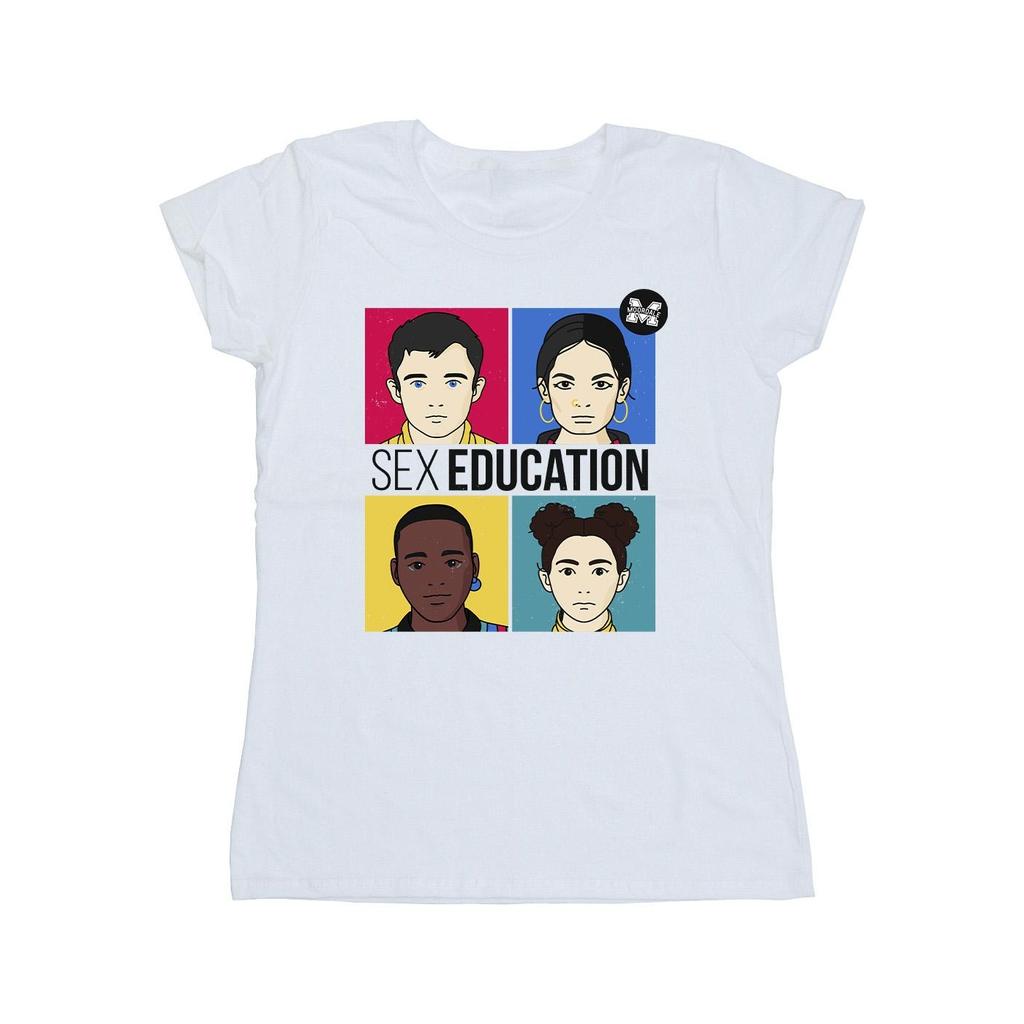 Netflix Womens/Ladies Sex Education Teen Illustrated Cotton T-Shirt