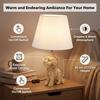 Vintage Animal Resin Table Lamp White Linen Lampshade Dog Design Ambient Night Light Home Bedroom B&B Decorative Craft Decorate