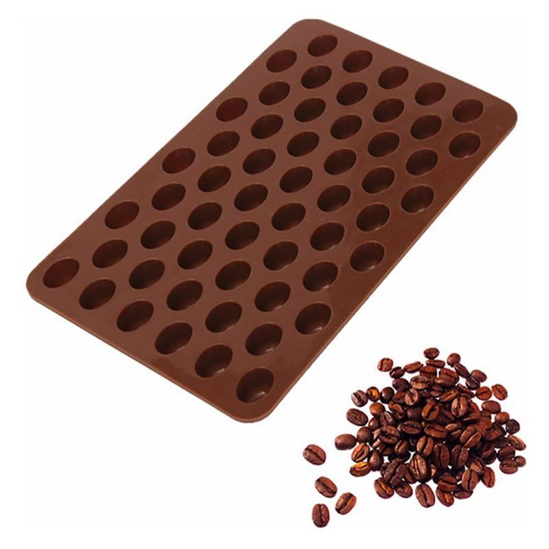 Mini Coffee Beans Chocolate Mold Candy Ice Cube Jelly DIY Cake Decoration Food-Grade Silicone Bakeware Mould Baking Molds