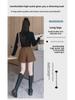 Women's High-Waist Corduroy Pleated Shorts - 2024 Spring Collection, Slimming Wide-Leg Casual Booty Shorts for Petite.