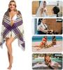Purple White Plaid Beach Towels Oversized Sand Free Microfiber Towel Quick Dry Ultra Absorbent Bath Towel Lightweight Travel