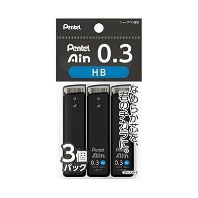 Pentel Ain STEIN Mechanical Pencil Lead, 0.3mm, HB, 3 Refills, XC283HB-3P