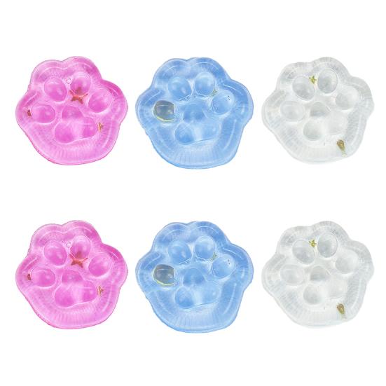 Transparent Squeeze Toy Square Ice Cube/Cat Paw Squeeze Ball Sensory Toy Small Stress
