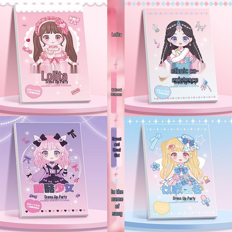 Samolepkový deník s kostýmem princezny: DIY Kniha řemesel pro proměnu celé postavy a dětský make-up