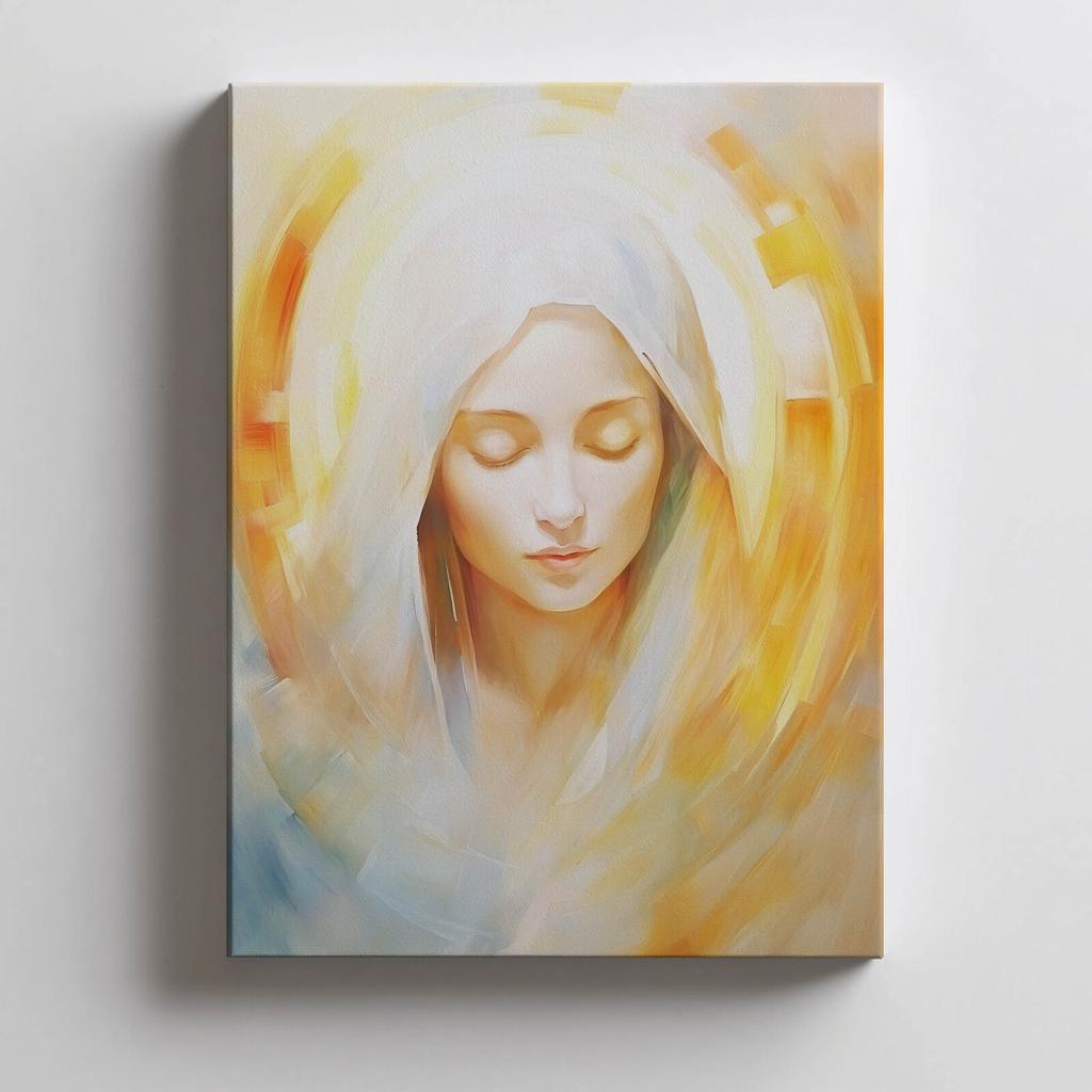 Guds Moder Närvaro - Maria Guds Moder Närvaro - Maria, 30X40 Cm, Svart Aluminiumram, Matt Papper 230 G/m²