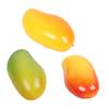 2pcs Artificial Mangoes for Home Kitchen Party Decoration Realistic Faux Fruit Ornament Restaurant Display Props