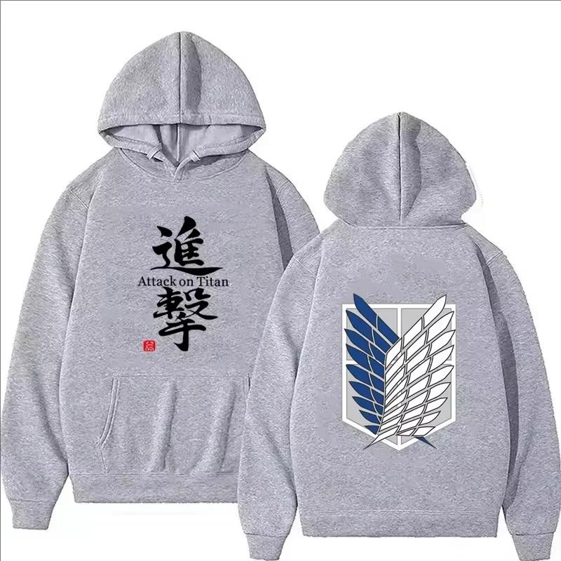 Hot Sale Attack on Titan Anime Print Hoodie Men Women Harajuku Hip Hop Vintage Soft Sweatshirt Trendy Streetwear for Daily Looks