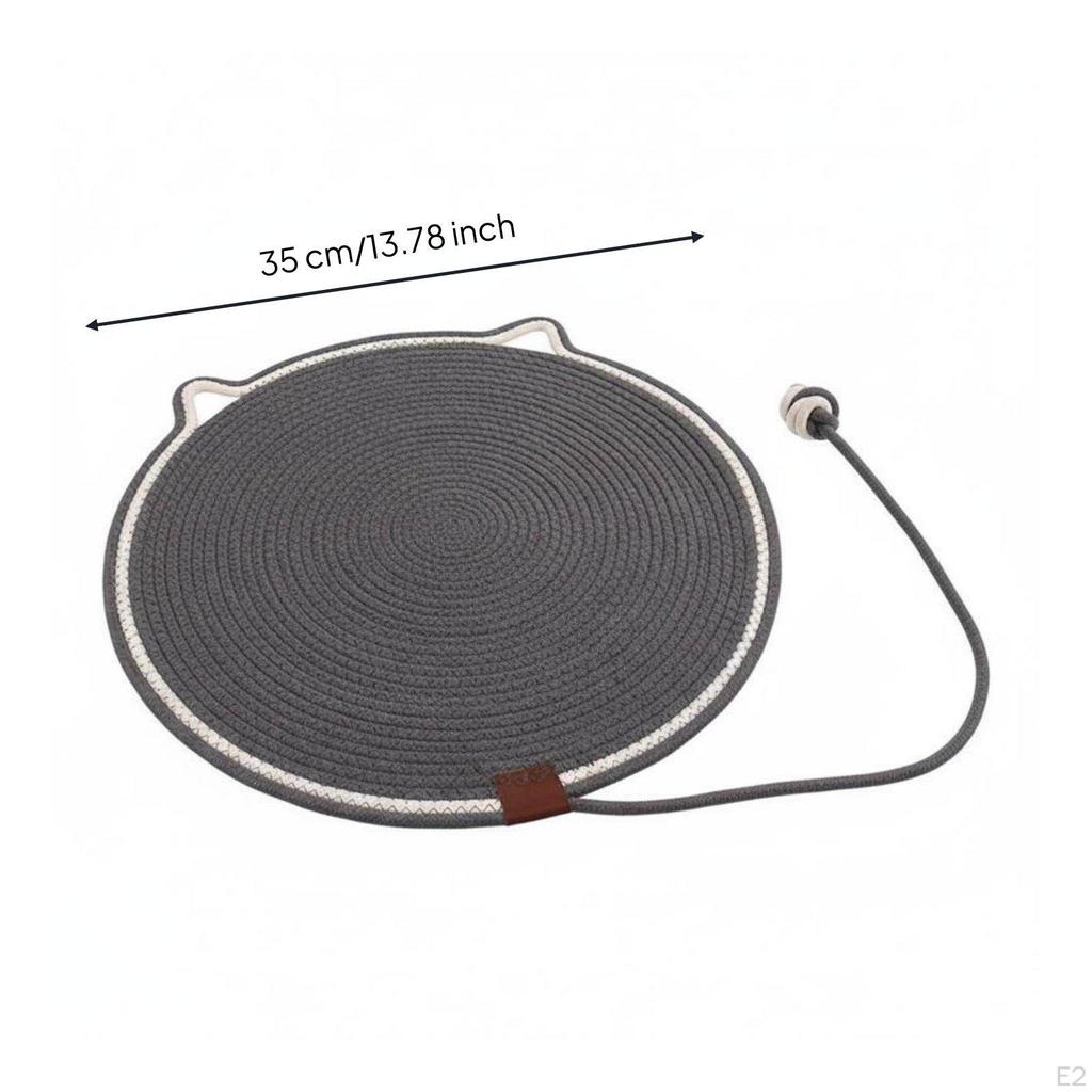 Round Cat Scratch Mat LowShed Scratching Pad for Indoor Cats, Kittens Pink 35CM