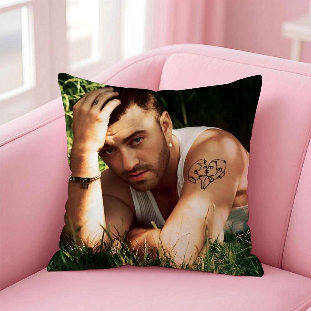 

S-Sam Smith Singer Hot Cushion Cover Comfortable Reversible Pillow Cover Ideal For Car Sofa Bedroom & Beyond 30cmx30cm