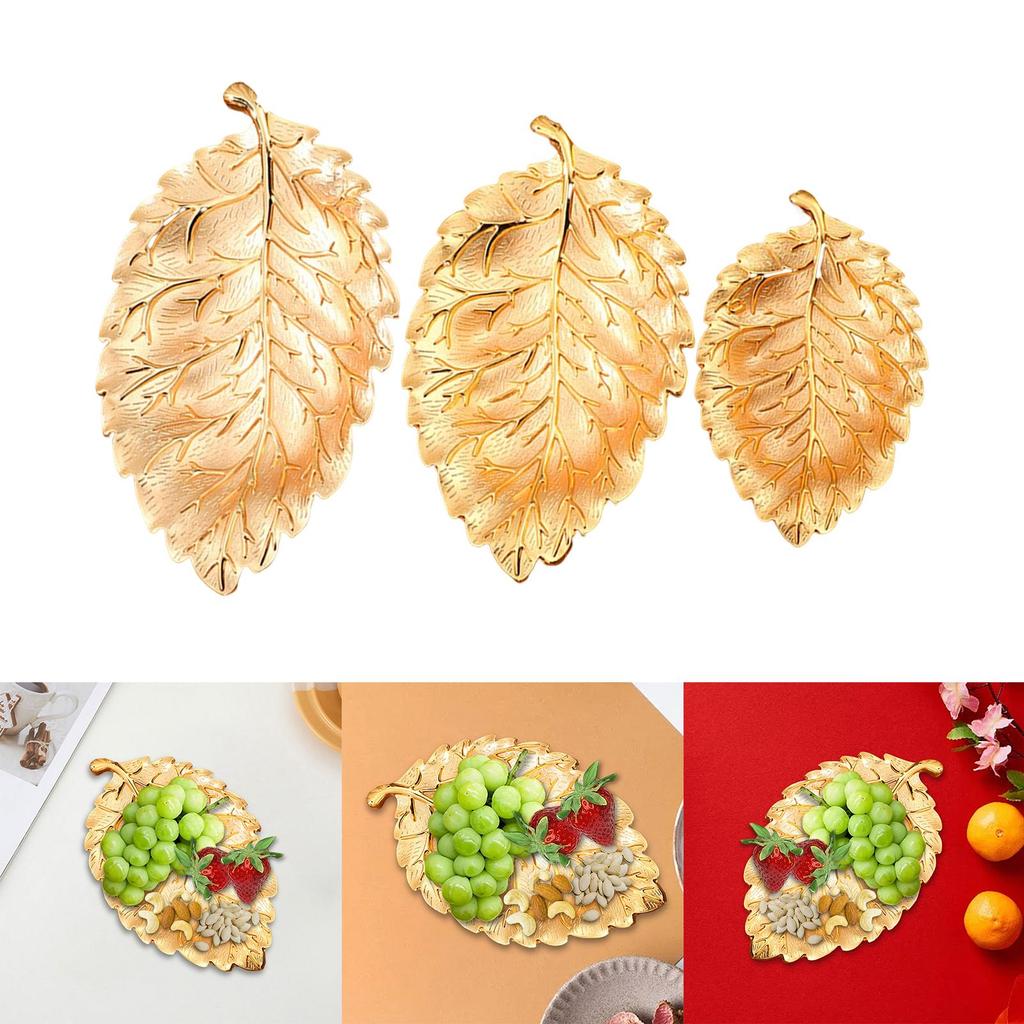 Leaf Shape Serving Tray Decorative for Appetizers Bathroom Kitchen Large