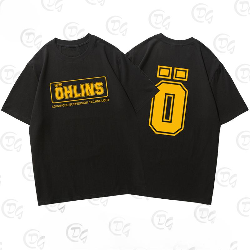 2025 Sweden OHLINS Motorcycle Shock Absorber Modified Short-sleeved T-shirt Male and Female Cyclists Riding Clothes