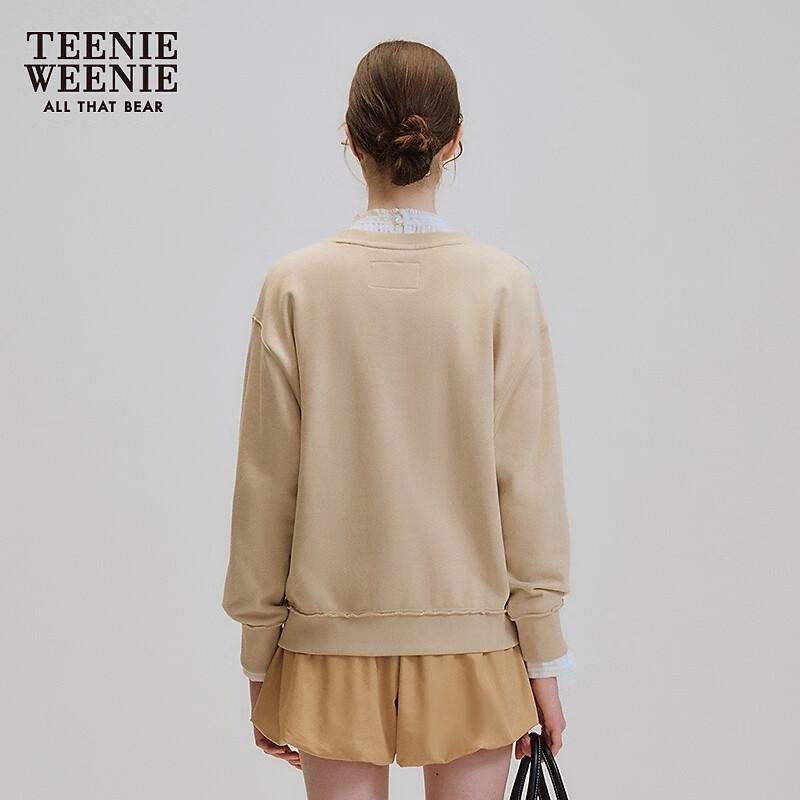 Teenie Weenie Women's Bear Cartoon Letter Sweatshirt