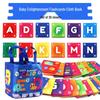Baby Animal & Alphabet Cognitive Flashcards Cloth Book Set - 26 Pieces with Storage Bag