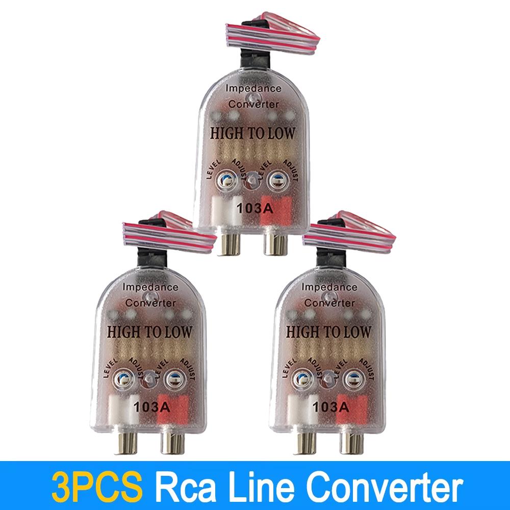 1-5 szt. Car Audio Konwerter Impedancji Audio Wysoki do Niskiego RCA Linia Subwoofer Gadżety Samochodowy Głośnik Niskie Wyjście Filtra Audio Akcesorium