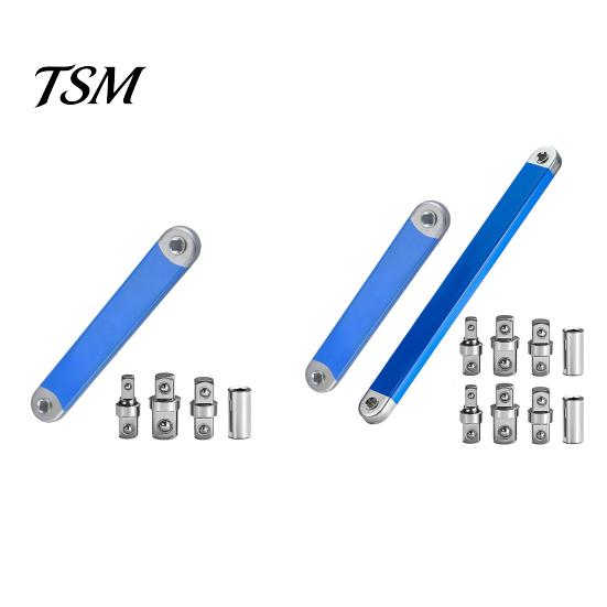 Extension Wrench High Carbon Steel Zero Degree Adjustable Ratchet Chain Drive Extender Tool Impact Set Shaft