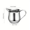 With Pouring Spout Milk Frothing Pitcher Silver Espresso Pitcher Cup New Coffeeware