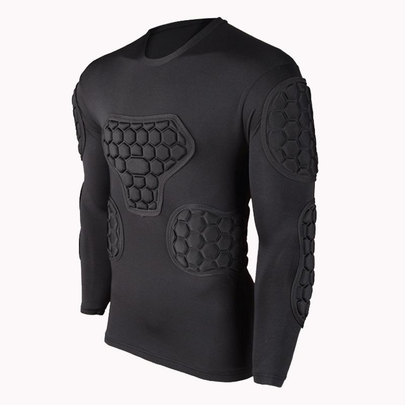 Anti-collision Long-sleeved Football Goalkeeper Suit, Football Suit, Ski Hip Protection, Chest Protection, Basketball Sports Training Suit.