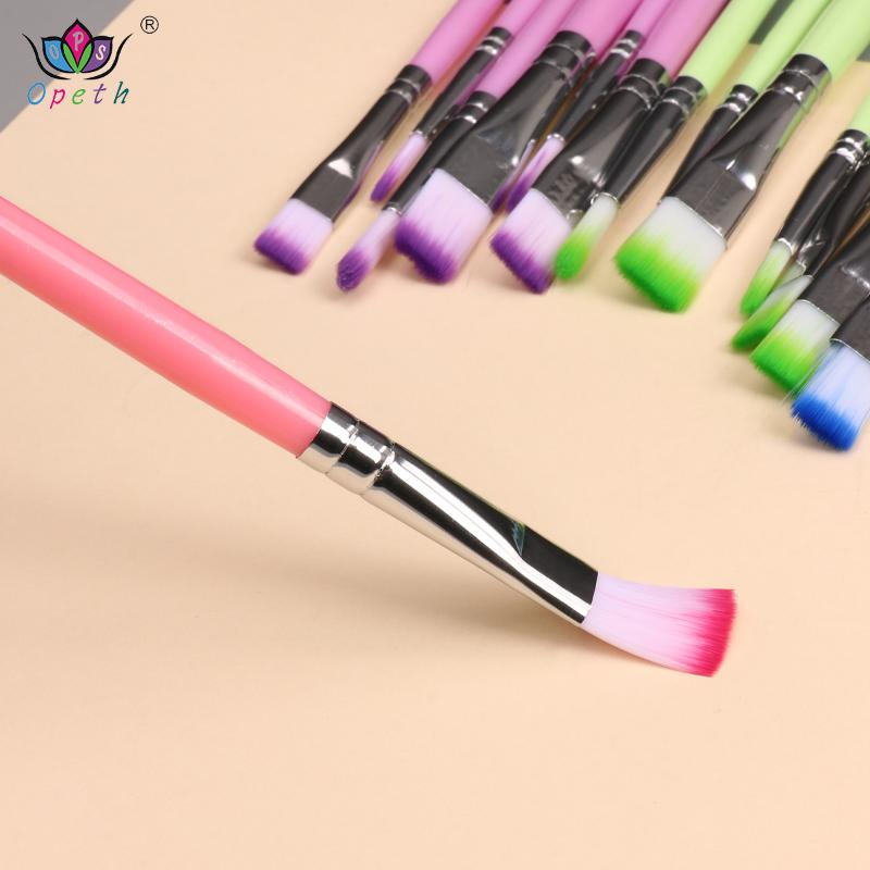 6pcs Artist Paint Brush Set with Pointed and Flat Tips Professional Nylon Hair for Watercolor Acrylic Oil Painting Canvas Art