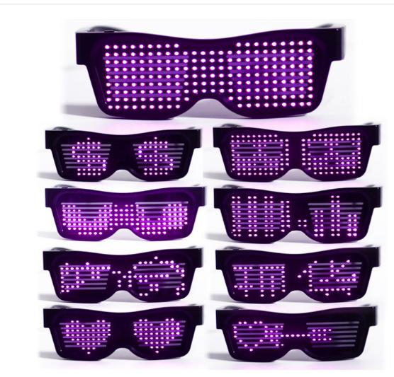 App Bluetooth Led Luminous Glasses Bar Dancing Dynamic Charging Led Sunglasses